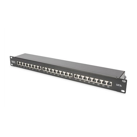 Digitus | Patch Panel | CAT 6A | RJ45, 8P8C | m | RJ45 shielding (Tinned bronze) | Suitable for 483 mm (19"") cabinet mounting